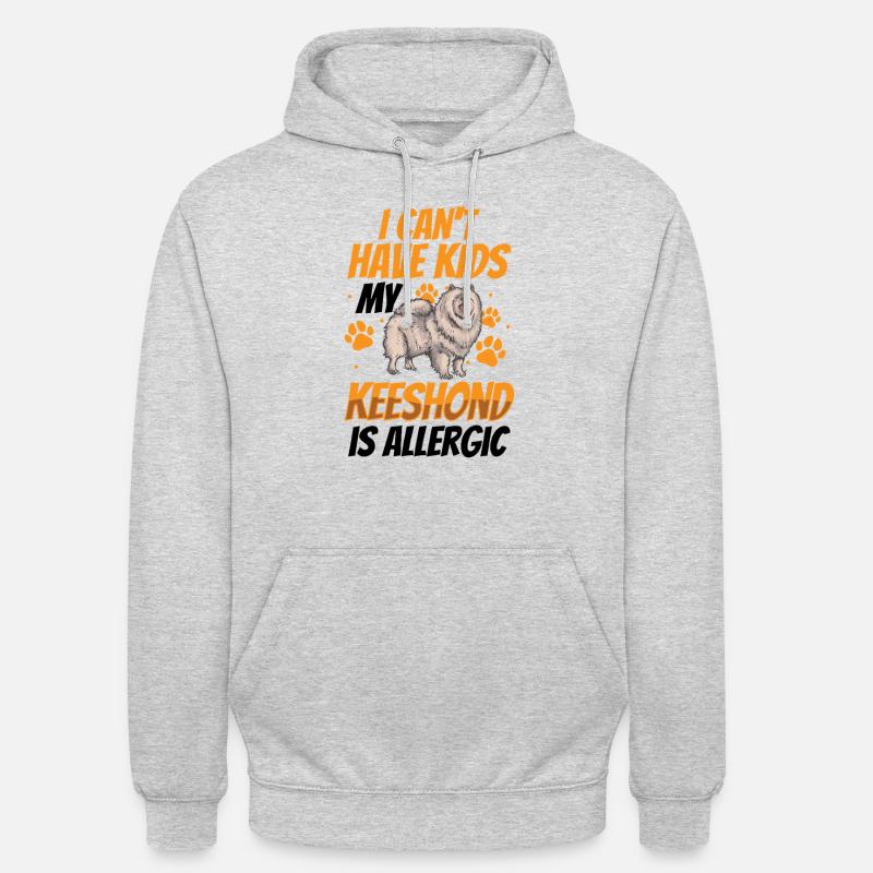 Wolfspitz allergic German Wolfspitz - Unisex Hoodie - light heather grey