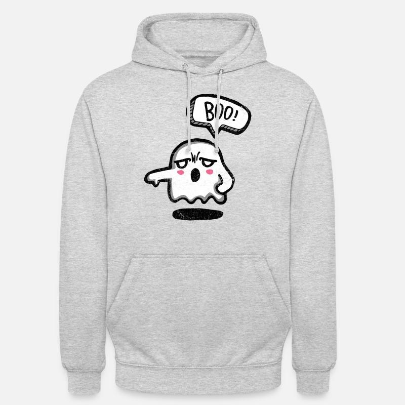 Fantôme d'Halloween Ghost Hour Ghost - Sweat-shirt à capuche unisexe - gris clair chiné