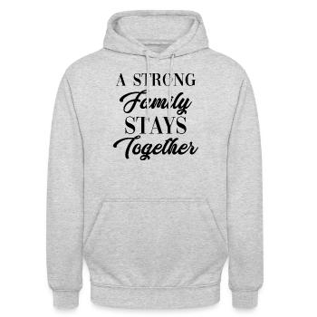 family - Unisex Hoodie - light heather grey - Front - Alina (178cm) & Michal (187cm)