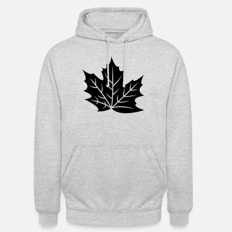 Feuille 16 - Sweat-shirt à capuche unisexe - gris clair chiné