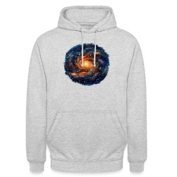 Milkyway Universe - Unisex Hoodie - Hellgrau meliert - Vorne - Alina (178cm) & Michal (187cm)