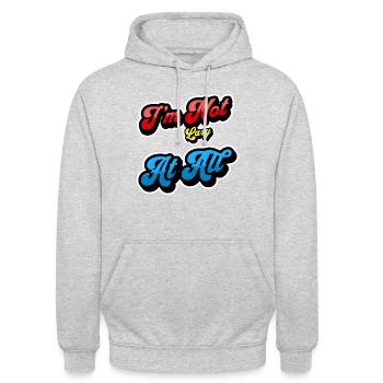 I'm not lazy, just efficiently relaxed - Unisex Hoodie - light heather grey - Front - Alina (178cm) & Michal (187cm)