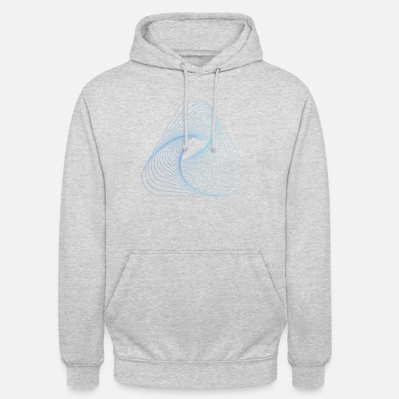Optical illusion pattern shapes geometry gift - Unisex Hoodie - light heather grey