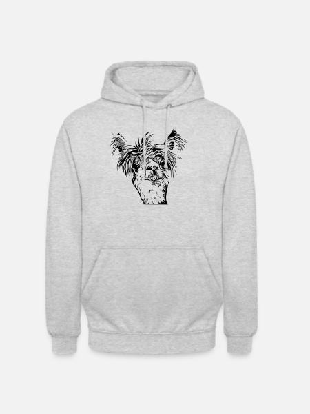 Funny llama alpaca face - Unisex Hoodie - light heather grey