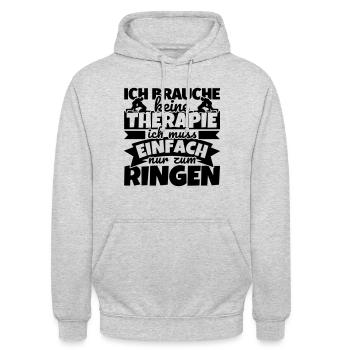 Ringen Geschenke Ringer Sport lustig - Unisex Hoodie - Hellgrau meliert - Vorne - Alina (178cm) & Michal (187cm)