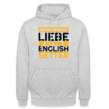 English Setter Geschenke lustig - Unisex Hoodie - Hellgrau meliert - Vorne - Alina (178cm) & Michal (187cm)