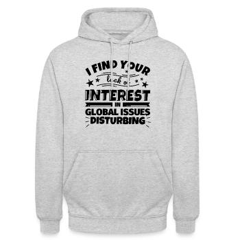 Global Issues Funny Gift - Unisex Hoodie - light heather grey - Front - Alina (178cm) & Michal (187cm)