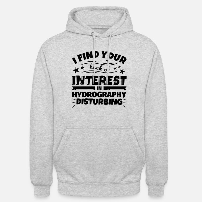 Hydrographie cadeau amusant - Sweat-shirt à capuche unisexe - gris clair chiné