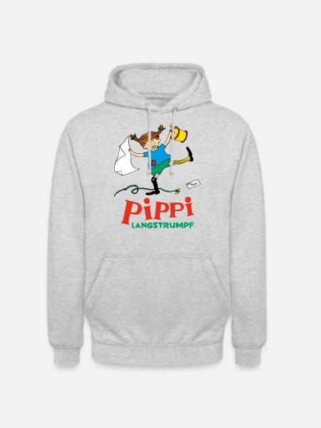 Fifi Brindacier Fifi S'amuse - Sweat-shirt à capuche unisexe - gris clair chiné