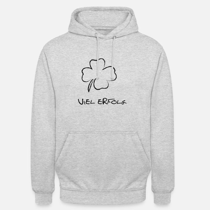 Trèfle succès - Sweat-shirt à capuche unisexe - gris clair chiné