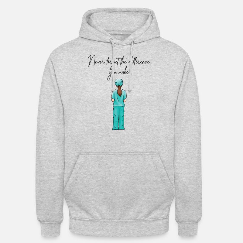 Citation d’appréciation de l’infirmière - Sweat-shirt à capuche unisexe - gris clair chiné