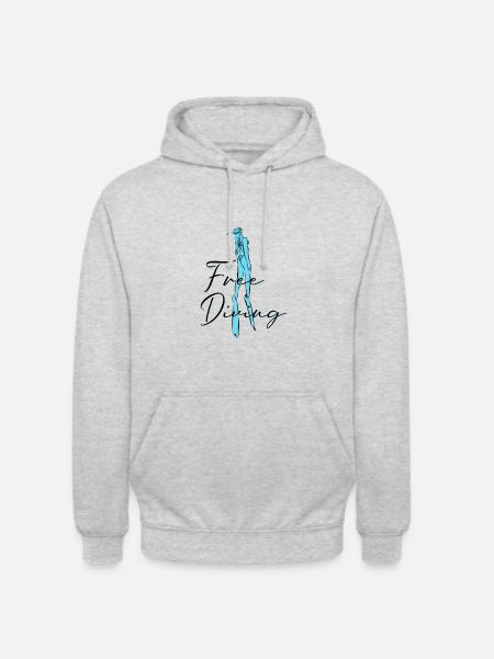 Freediving Apnea - Unisex Hoodie - light heather grey