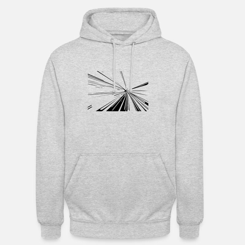 Lignes Vector Splash - Sweat-shirt à capuche unisexe - gris clair chiné