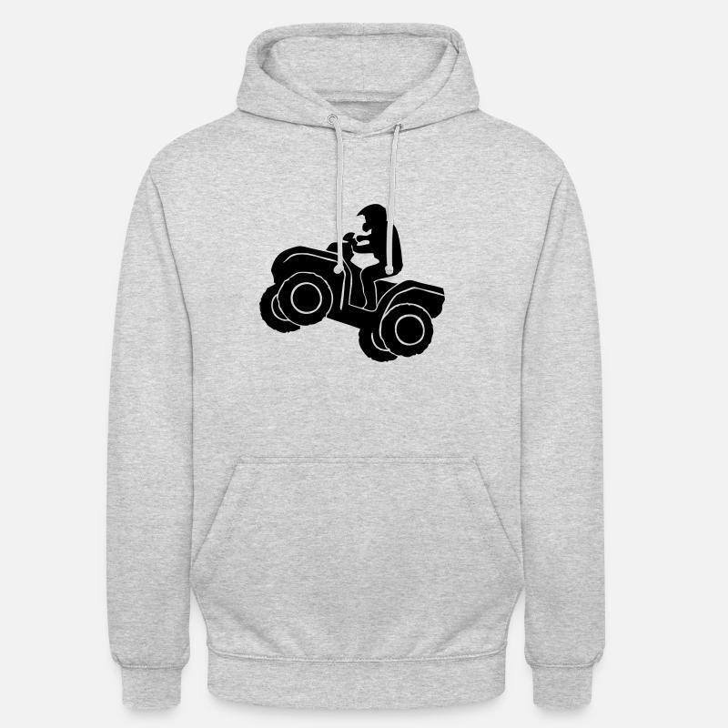 Quad Racer - Sweat-shirt à capuche unisexe - gris clair chiné
