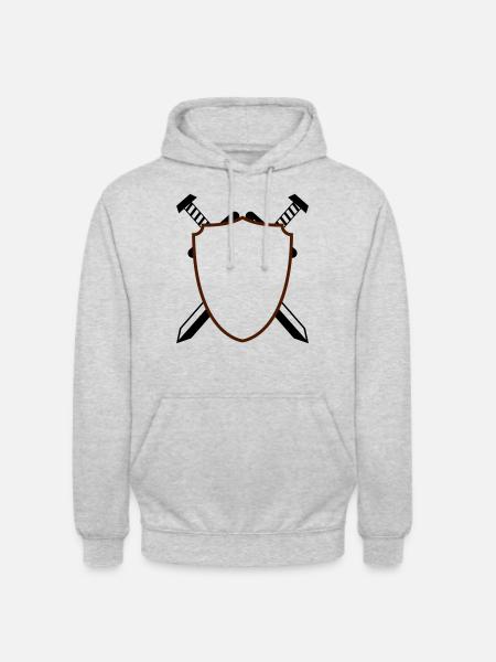 Wappen - Unisex Hoodie - Hellgrau meliert