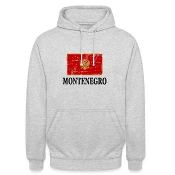 Montenegro flag - banner - flag - flag - Unisex Hoodie - light heather grey - Front - Alina (178cm) & Michal (187cm)