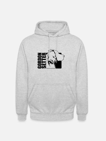 Gordon Setter Profile Dogs Dog Wilsigns - Unisex Hoodie - light heather grey