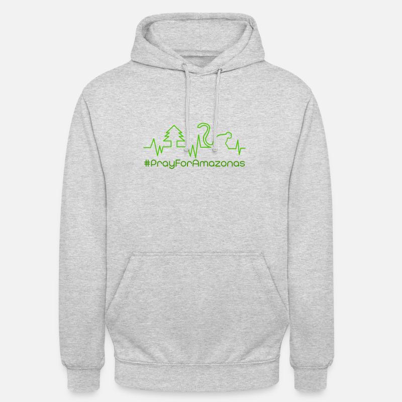 Priez pour amazon 5.0 - Sweat-shirt à capuche unisexe - gris clair chiné