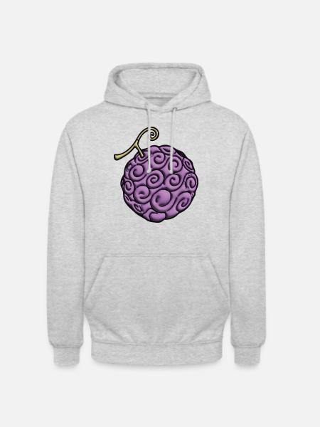 o p Frucht - Unisex Hoodie - Hellgrau meliert
