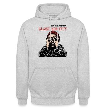 Blame Society! - Unisex Hoodie - Hellgrau meliert - Vorne - Alina (178cm) & Michal (187cm)