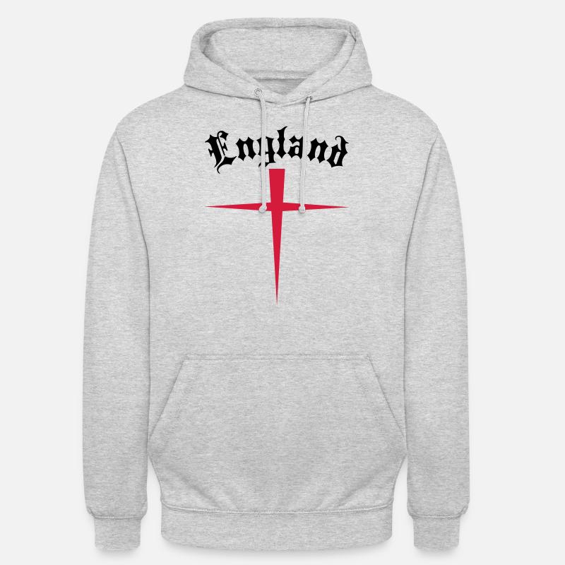 OLD ENGLAND - Luvtröja unisex - ljusgråmelerad