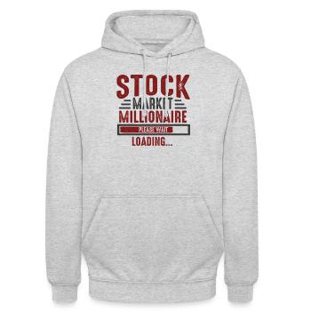 Stock Market Millionär Lading Stock Trader - Unisex Hoodie - Hellgrau meliert - Vorne - Alina (178cm) & Michal (187cm)