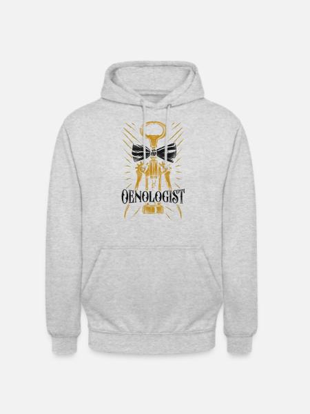 Sommelier Wine Drinking Tasting - Unisex Hoodie - light heather grey