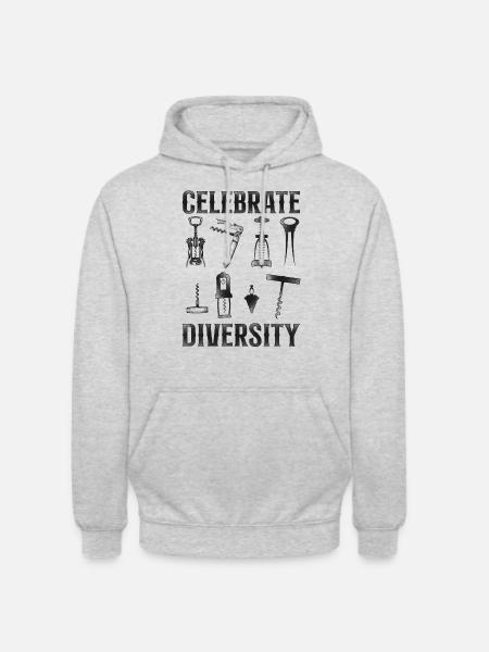 Sommelier Wine Drinking Tasting - Unisex Hoodie - Hellgrau meliert