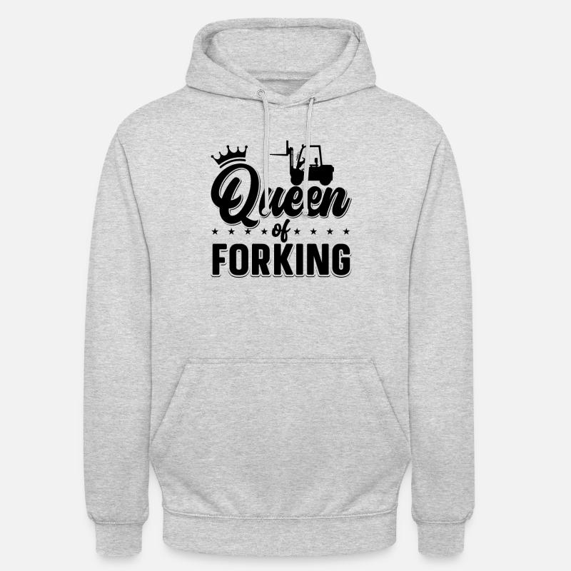 Gabelstapler Stapler Staplerfahrer Geschenkidee - Unisex Hoodie - Hellgrau meliert