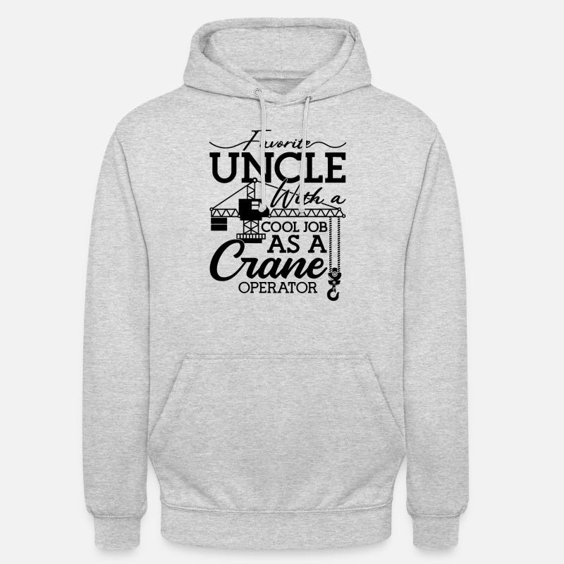 Kranführer Bauarbeiter Kran Arbeit Geschenkidee - Unisex Hoodie - Hellgrau meliert
