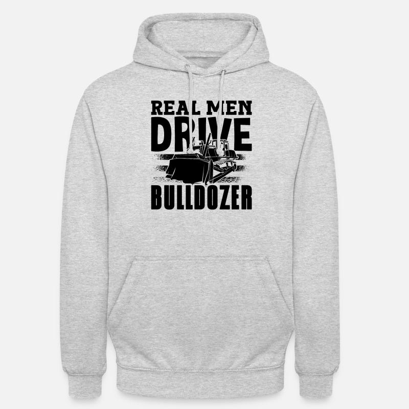 Bagger Bauarbeiter Bulldozer Raupe Geschenkidee - Unisex Hoodie - Hellgrau meliert