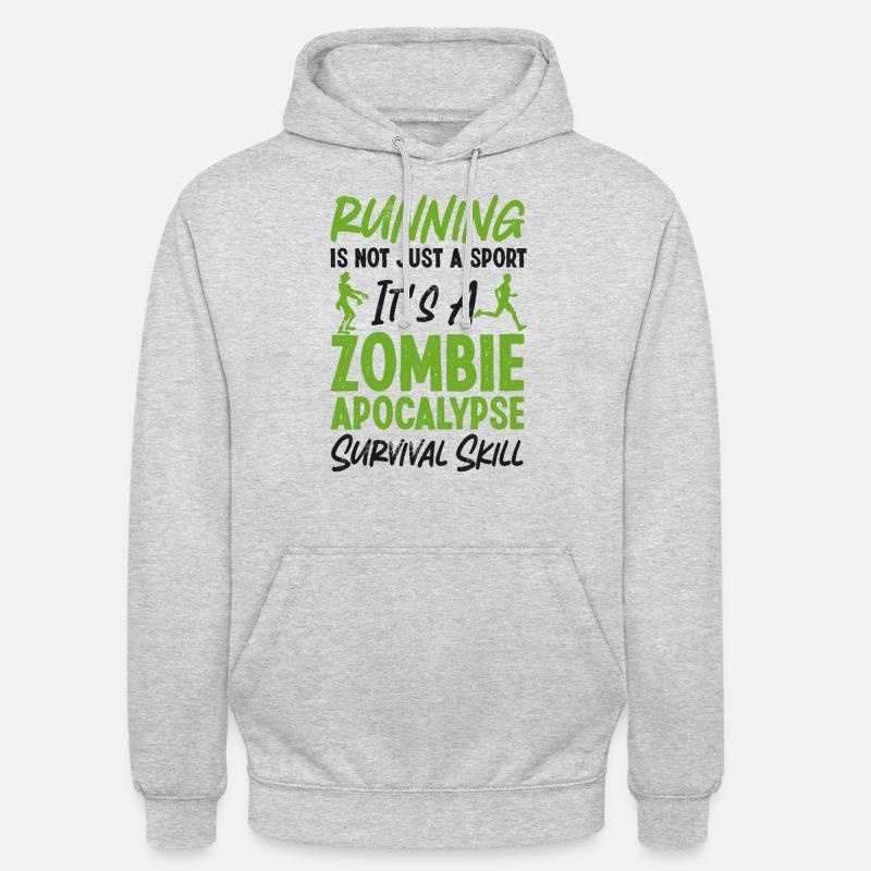 Running Runner Semi-Marathon - Sweat-shirt à capuche unisexe - gris clair chiné