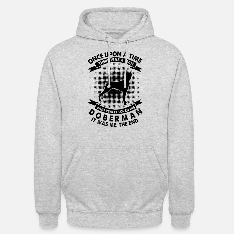 Il était une fois - Doberman - Sweat-shirt à capuche unisexe - gris clair chiné