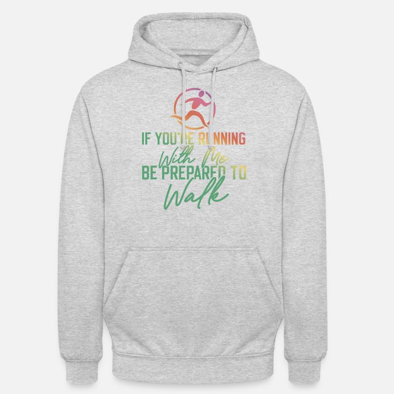 Running Runner Half Marathon Slow - Unisex Hoodie - Hellgrau meliert