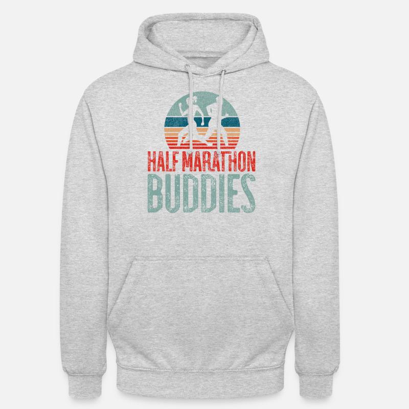 Running Runner Semi-Marathon - Sweat-shirt à capuche unisexe - gris clair chiné