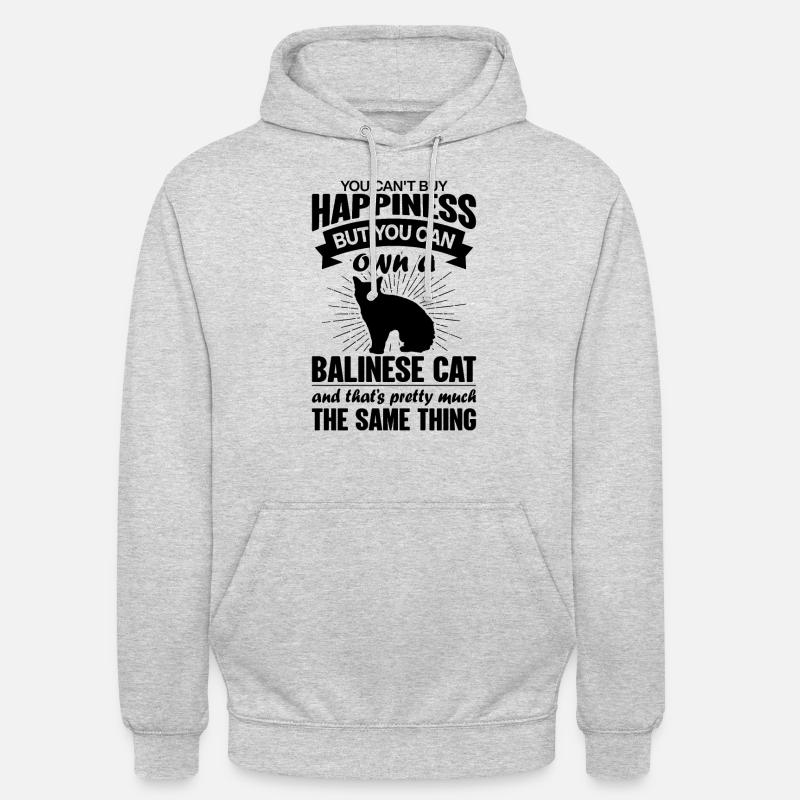 Peut acheter un chat balinais - Sweat-shirt à capuche unisexe - gris clair chiné
