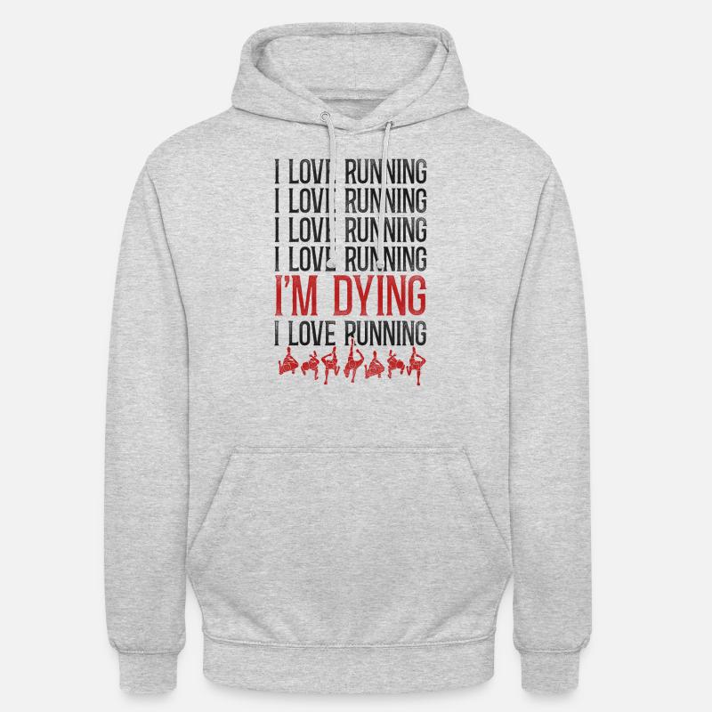 Running Runner Half Marathon - Unisex Hoodie - Hellgrau meliert