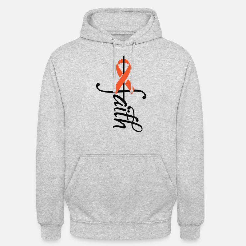Ruban sensibilisation à la MPOC - Sweat-shirt à capuche unisexe - gris clair chiné