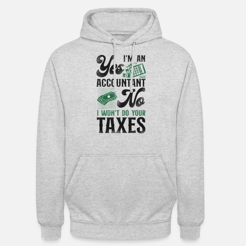 Comptable Comptable Comptable Comptabilité - Sweat-shirt à capuche unisexe - gris clair chiné