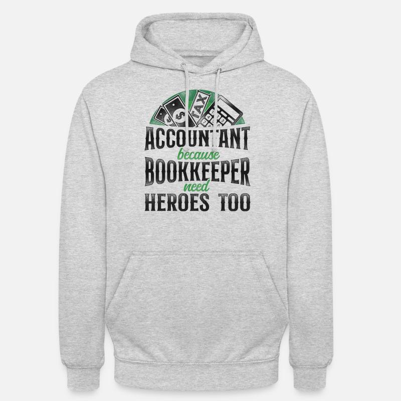 Comptable Comptable Comptable Comptabilité - Sweat-shirt à capuche unisexe - gris clair chiné