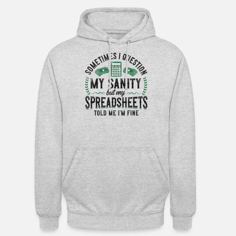 Comptable Comptable Comptable Comptabilité - Sweat-shirt à capuche unisexe - gris clair chiné