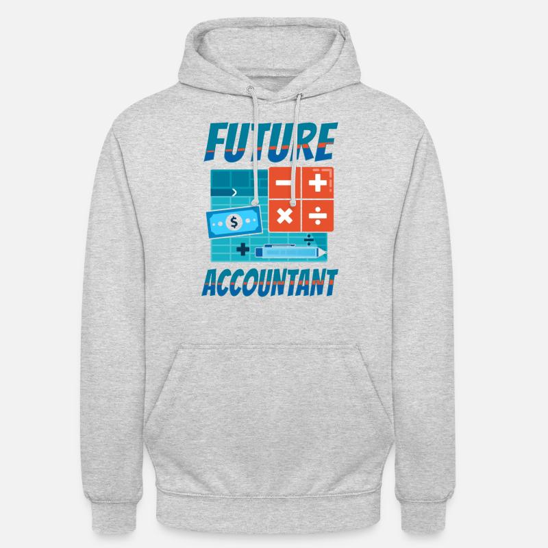 Comptable Comptable Comptable Comptabilité - Sweat-shirt à capuche unisexe - gris clair chiné