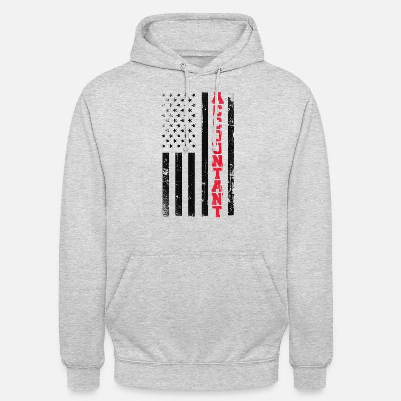 Comptable Comptable Comptable Comptabilité - Sweat-shirt à capuche unisexe - gris clair chiné