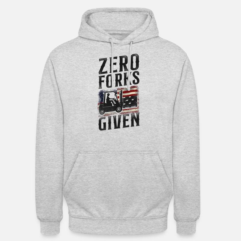 Opérateur de chariot élévateur certifié - Sweat-shirt à capuche unisexe - gris clair chiné