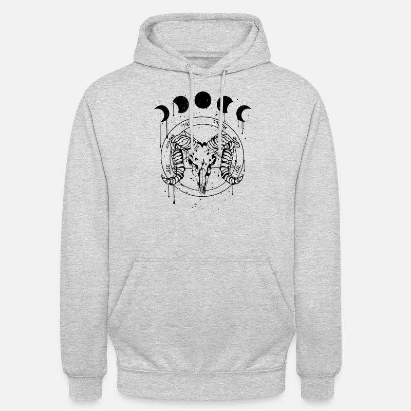 Occult Devil Grunge Gothic Esthétique - Sweat-shirt à capuche unisexe - gris clair chiné