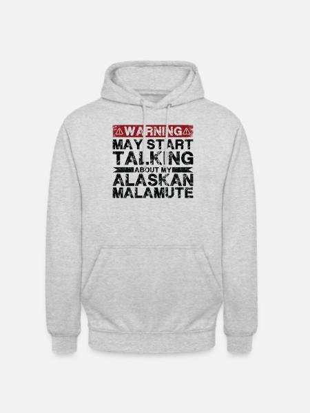 Apropos Alaskan Malamute - Unisex Hoodie - Hellgrau meliert