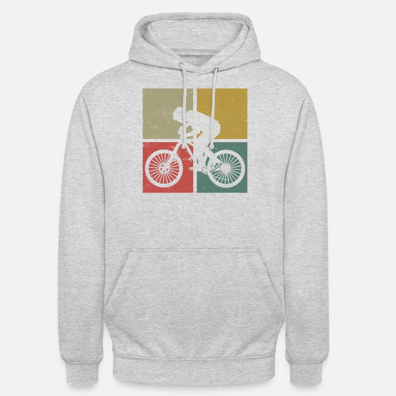 Enduro VTT VTT Équitation - Sweat-shirt à capuche unisexe - gris clair chiné