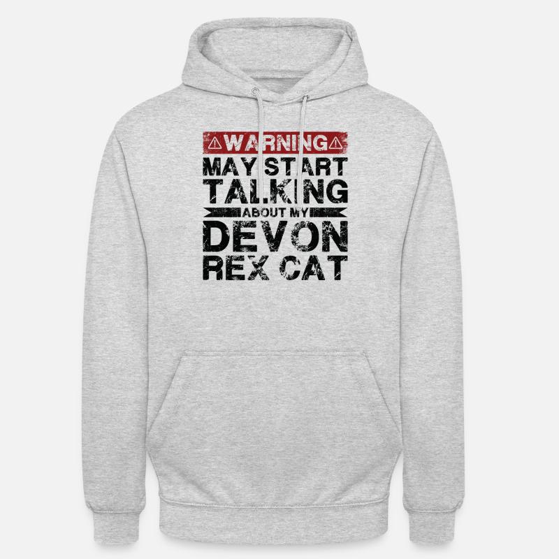 Apropos Devon Rex Cat - Unisex Hoodie - Hellgrau meliert