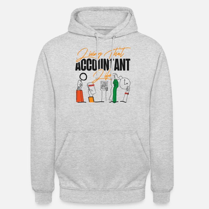 Comptable Comptable Comptable - Sweat-shirt à capuche unisexe - gris clair chiné