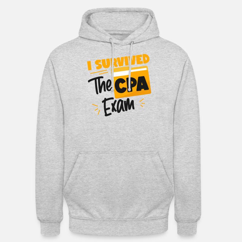 Comptable Comptable Comptable - Sweat-shirt à capuche unisexe - gris clair chiné